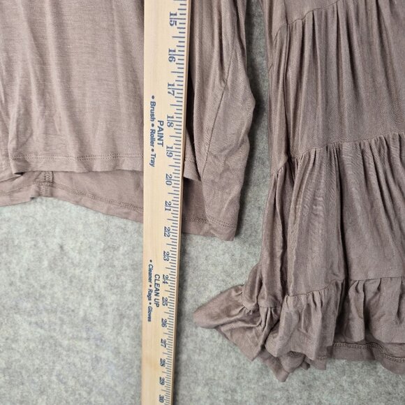 Womens S Blush Bell Sleeve Top Rayon/Spandex Small - Picture 6 of 7